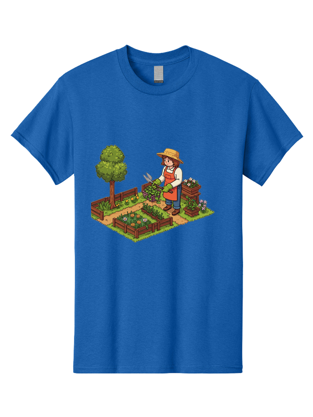 Gardener Men'S Graphic Tee, 100% Cotton, Comfortable Casual Summer Wear, Machine Washable, Gardening, Flower Gardening, Gardening Tools, Gardening Apron, Gardening Hat, Gardening Gloves, Potted Plants, Gardening Scenery, Serene Garden, Baa720