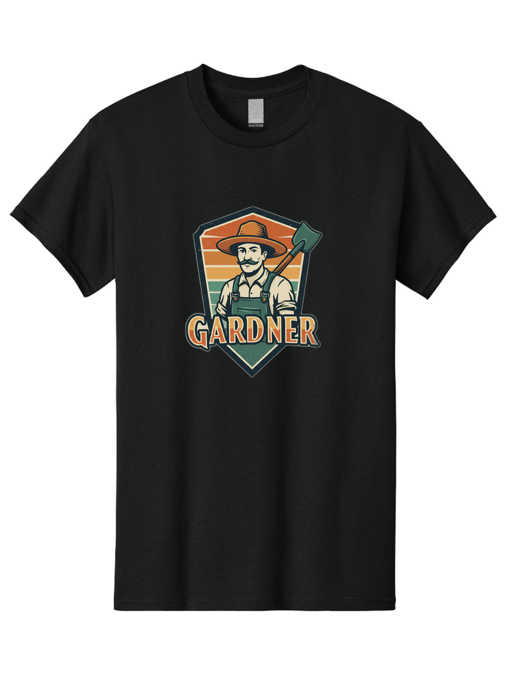 Gardner Men'S Graphic Tee, 100% Cotton, Comfortable Casual Summer Wear, Machine Washable, Gardener With A Hoe, Gardening Logo, Vintage Style, Outdoor Work, Rustic Charm, Gardening Tools, Agriculture, Gardening Profession Baa731
