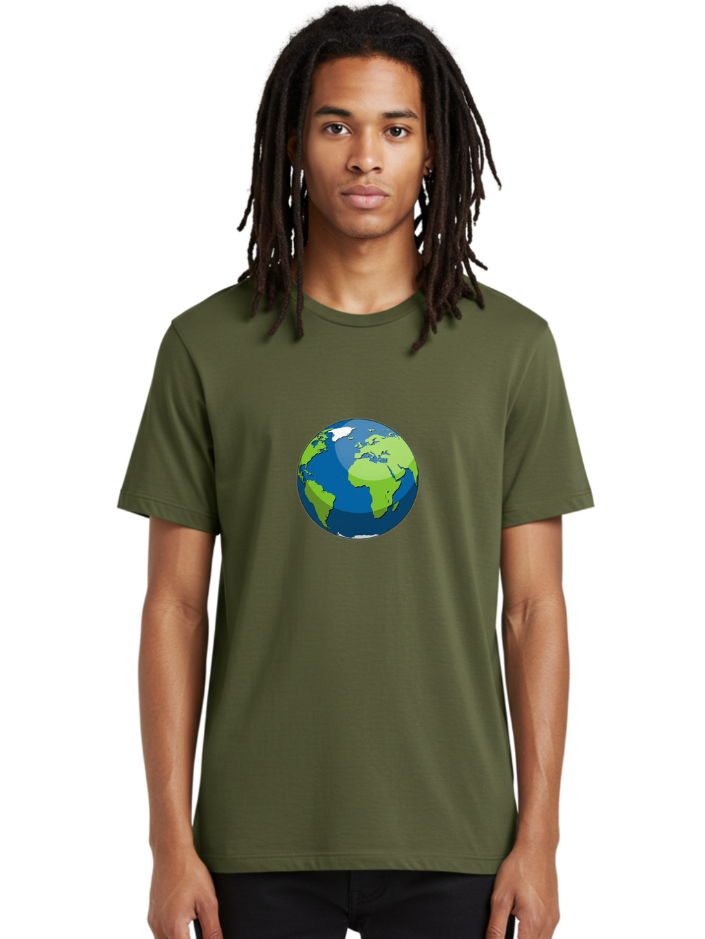 Globe-1 Men'S Graphic Tee, 100% Cotton, Comfortable Casual Summer Wear, Machine Washable, Illustrated Globe, World Map, Global Illustration, 3D Globe, Earth From Space, Cartography, Geography, International, Global Unity, Planet Earth Baa738