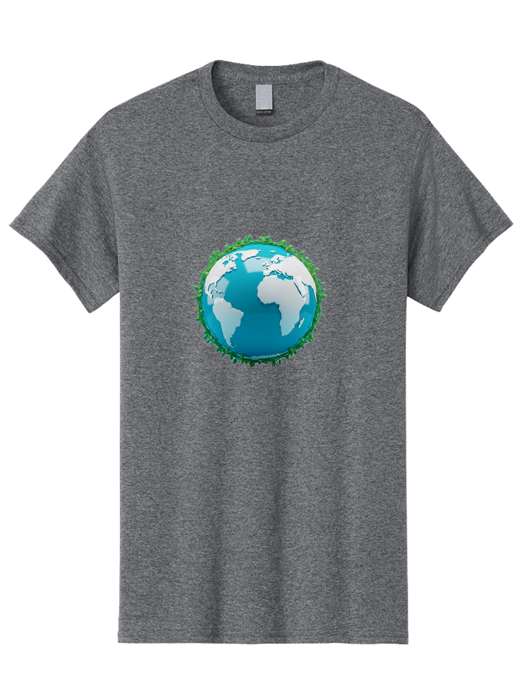 Globe-11 Men'S Graphic Tee, 100% Cotton, Comfortable Casual Summer Wear, Machine Washable, Globe Surrounded By Virus, Global Pandemic, Coronavirus Outbreak, Health Crisis, Worldwide Spread, Blue Earth, White Continents, Viral Infection, Baa740