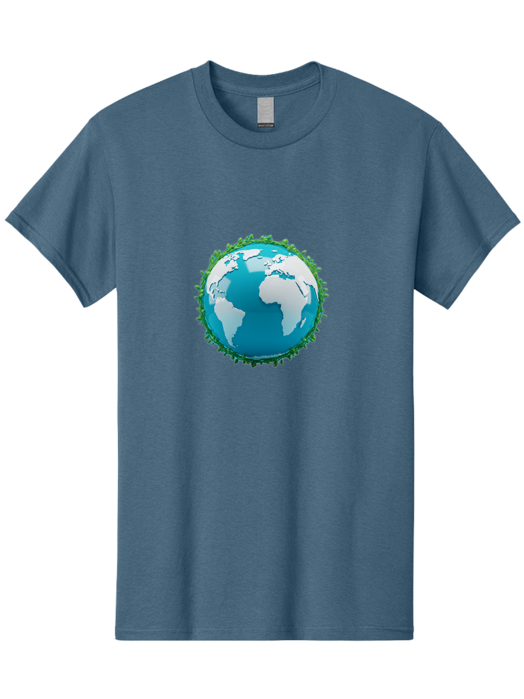 Globe-11 Men'S Graphic Tee, 100% Cotton, Comfortable Casual Summer Wear, Machine Washable, Globe Surrounded By Virus, Global Pandemic, Coronavirus Outbreak, Health Crisis, Worldwide Spread, Blue Earth, White Continents, Viral Infection, Baa740