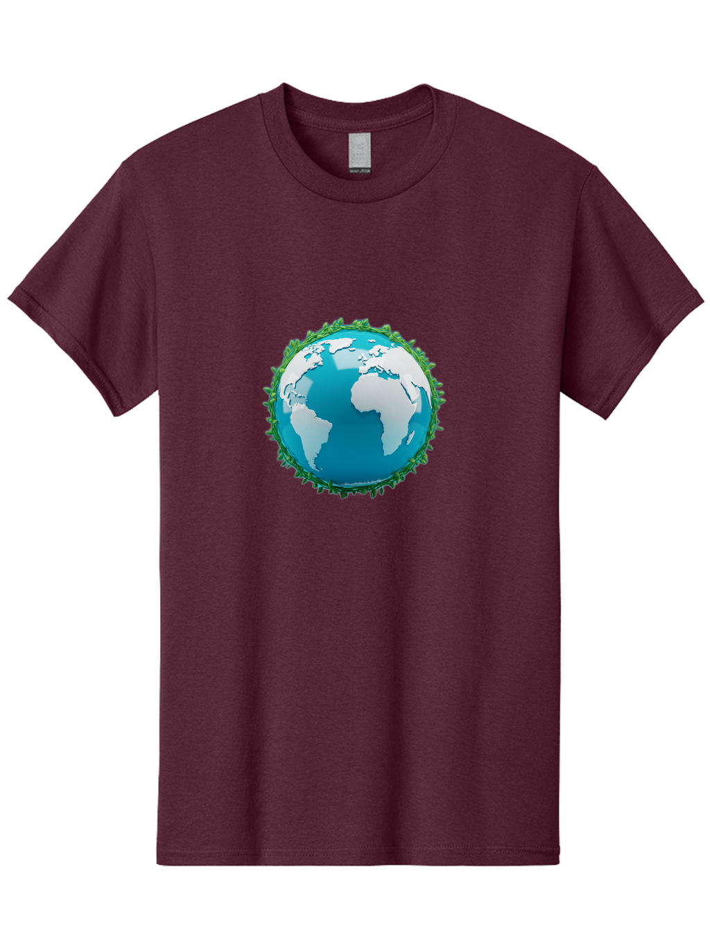 Globe-11 Men'S Graphic Tee, 100% Cotton, Comfortable Casual Summer Wear, Machine Washable, Globe Surrounded By Virus, Global Pandemic, Coronavirus Outbreak, Health Crisis, Worldwide Spread, Blue Earth, White Continents, Viral Infection, Baa740