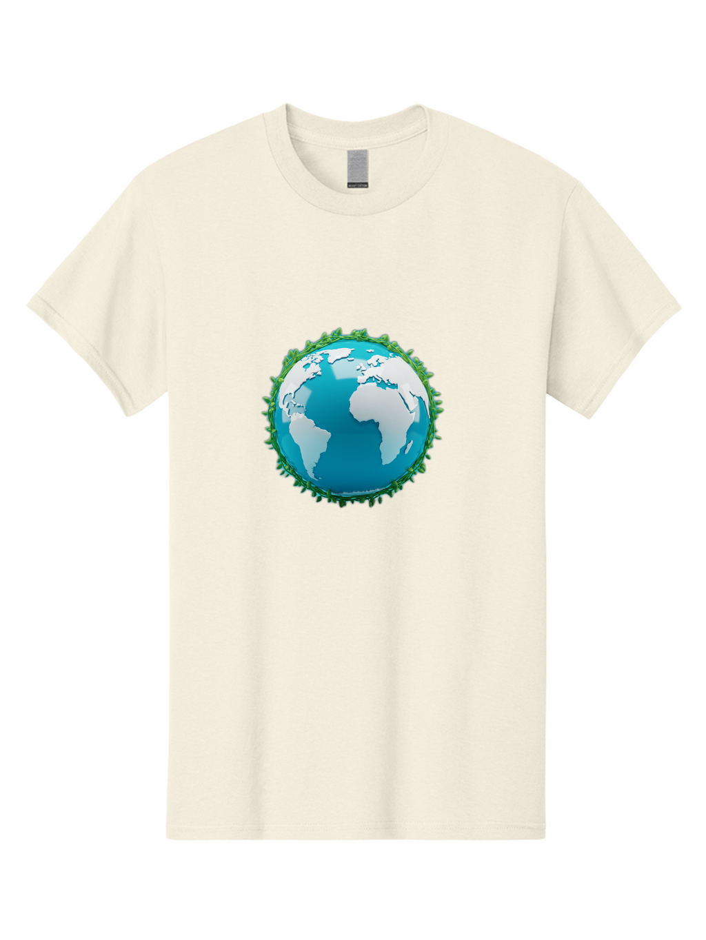 Globe-11 Men'S Graphic Tee, 100% Cotton, Comfortable Casual Summer Wear, Machine Washable, Globe Surrounded By Virus, Global Pandemic, Coronavirus Outbreak, Health Crisis, Worldwide Spread, Blue Earth, White Continents, Viral Infection, Baa740