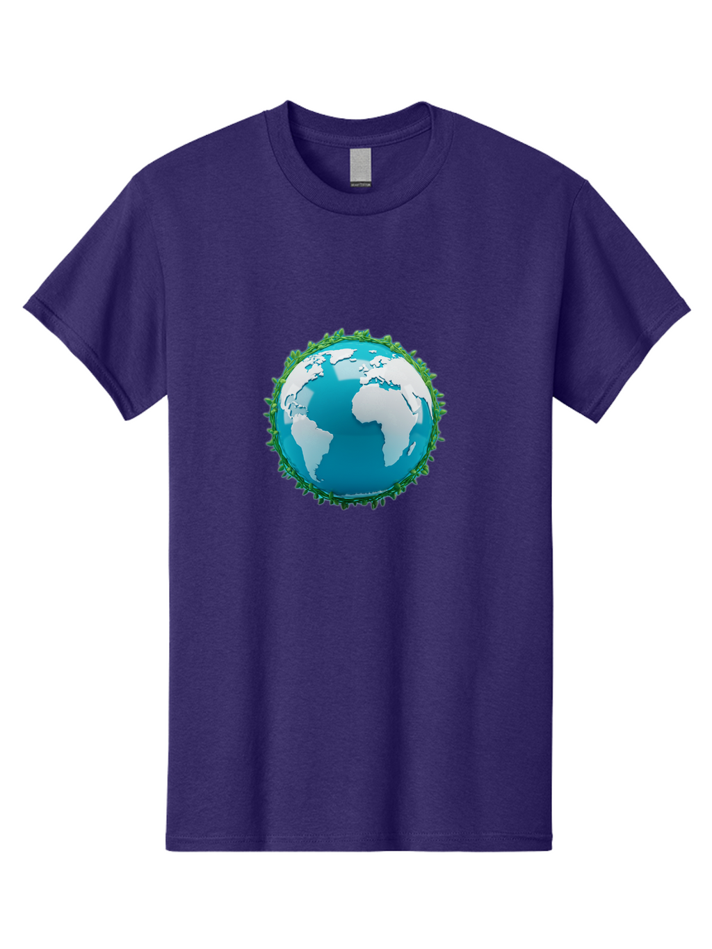 Globe-11 Men'S Graphic Tee, 100% Cotton, Comfortable Casual Summer Wear, Machine Washable, Globe Surrounded By Virus, Global Pandemic, Coronavirus Outbreak, Health Crisis, Worldwide Spread, Blue Earth, White Continents, Viral Infection, Baa740