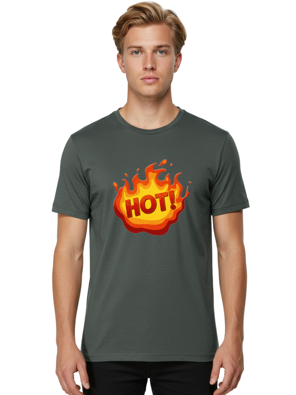 Hot-11 Men'S Graphic Tee, 100% Cotton, Comfortable Casual Summer Wear, Machine Washable, Flames, Fire, Hot, Trending, Popular, Exciting, Bold, Fiery, Energetic, Passionate, Hot! Baa799