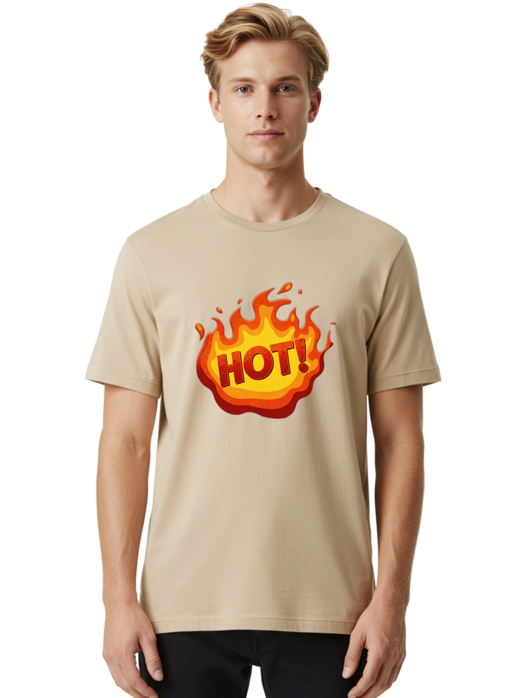 Hot-11 Men'S Graphic Tee, 100% Cotton, Comfortable Casual Summer Wear, Machine Washable, Flames, Fire, Hot, Trending, Popular, Exciting, Bold, Fiery, Energetic, Passionate, Hot! Baa799