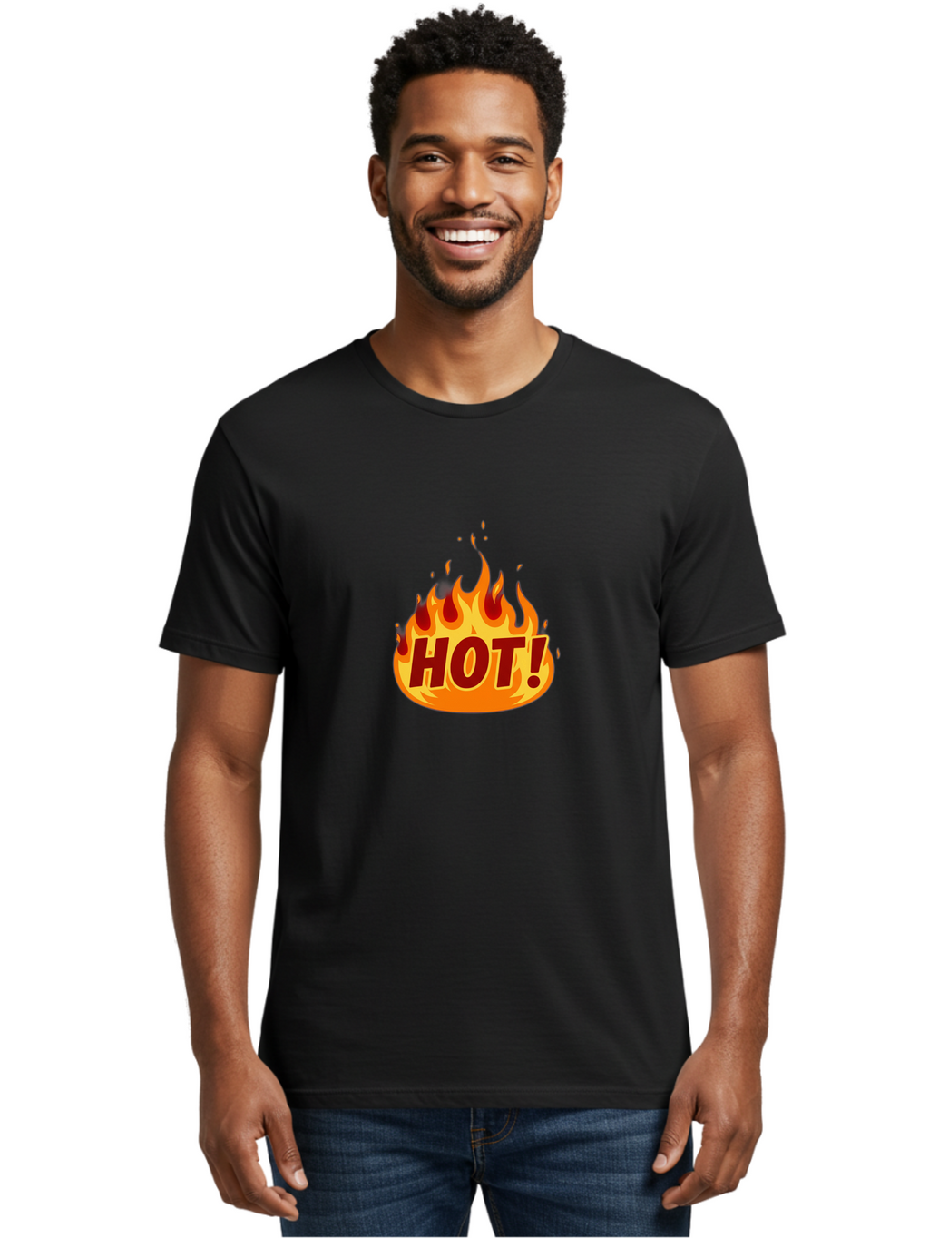 Hot-9 Men'S Graphic Tee, 100% Cotton, Comfortable Casual Summer Wear, Machine Washable, Fire Flames, Hot Deal, Burning Passion, Fiery Energy, Bold Graphics, Intense Design, Hot!, Burning Text Baa808