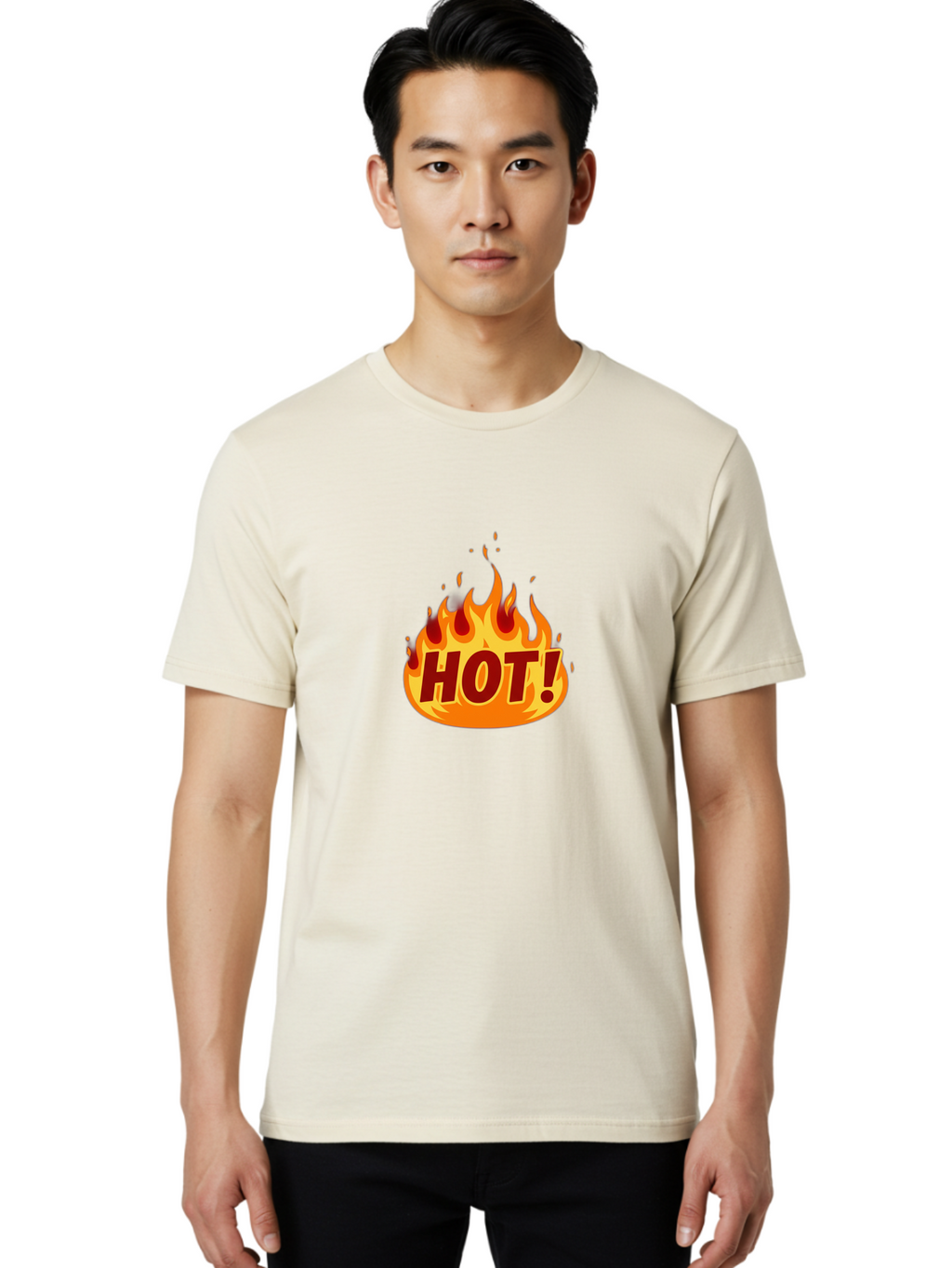 Hot-9 Men'S Graphic Tee, 100% Cotton, Comfortable Casual Summer Wear, Machine Washable, Fire Flames, Hot Deal, Burning Passion, Fiery Energy, Bold Graphics, Intense Design, Hot!, Burning Text Baa808