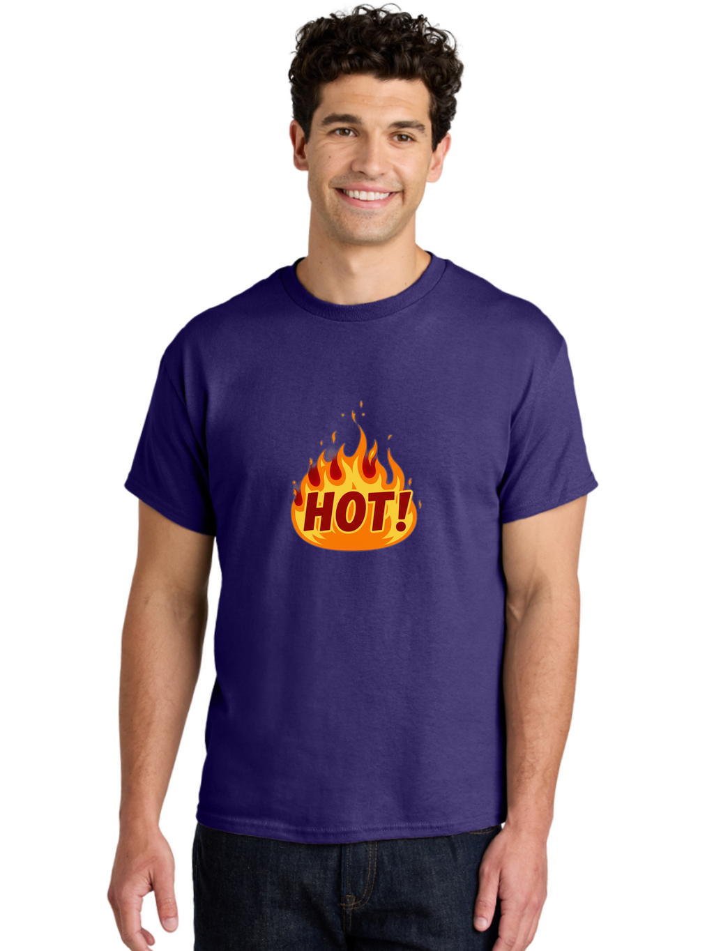 Hot-9 Men'S Graphic Tee, 100% Cotton, Comfortable Casual Summer Wear, Machine Washable, Fire Flames, Hot Deal, Burning Passion, Fiery Energy, Bold Graphics, Intense Design, Hot!, Burning Text Baa808