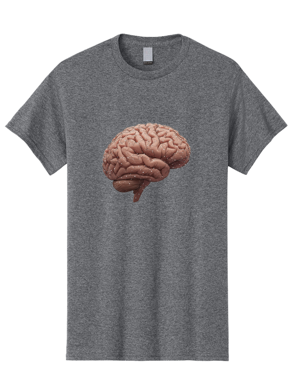 Human-Brain-3 Men'S Graphic Tee, 100% Cotton, Comfortable Casual Summer Wear, Machine Washable, Human Brain, Neural Connections, Cognitive Function, Neuroscience, Brain Anatomy, Neural Activity, Cerebral Cortex Baa841