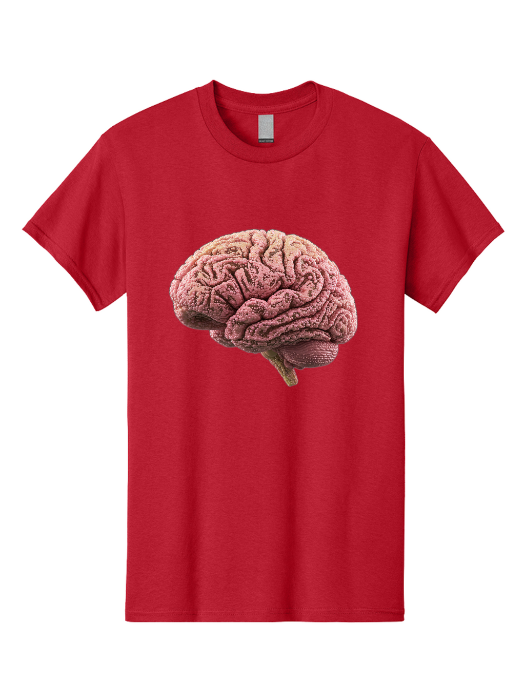 Human-Brain-5 Men'S Graphic Tee, 100% Cotton, Comfortable Casual Summer Wear, Machine Washable, Human Brain Anatomy, Brain Structure, Cerebral Cortex, Neuroscience, Cognitive Function, Medical Illustration, Brain Scan Baa843
