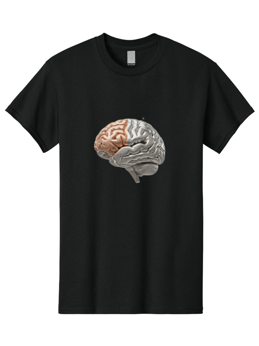 Human-Brain-6 Men'S Graphic Tee, 100% Cotton, Comfortable Casual Summer Wear, Machine Washable, Human Brain, Neuroscience, Cognitive Function, Brain Structure, Anatomy, Medical Illustration, Brain Scan, Neurological Study, Cognitive Psychology Baa844