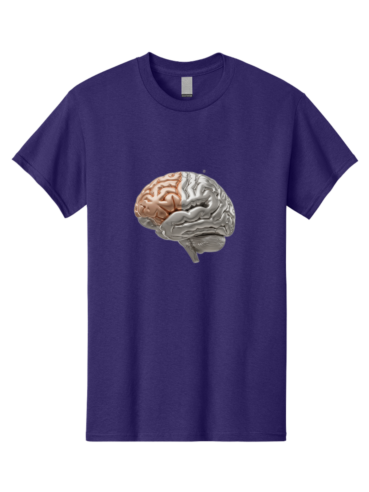 Human-Brain-6 Men'S Graphic Tee, 100% Cotton, Comfortable Casual Summer Wear, Machine Washable, Human Brain, Neuroscience, Cognitive Function, Brain Structure, Anatomy, Medical Illustration, Brain Scan, Neurological Study, Cognitive Psychology Baa844