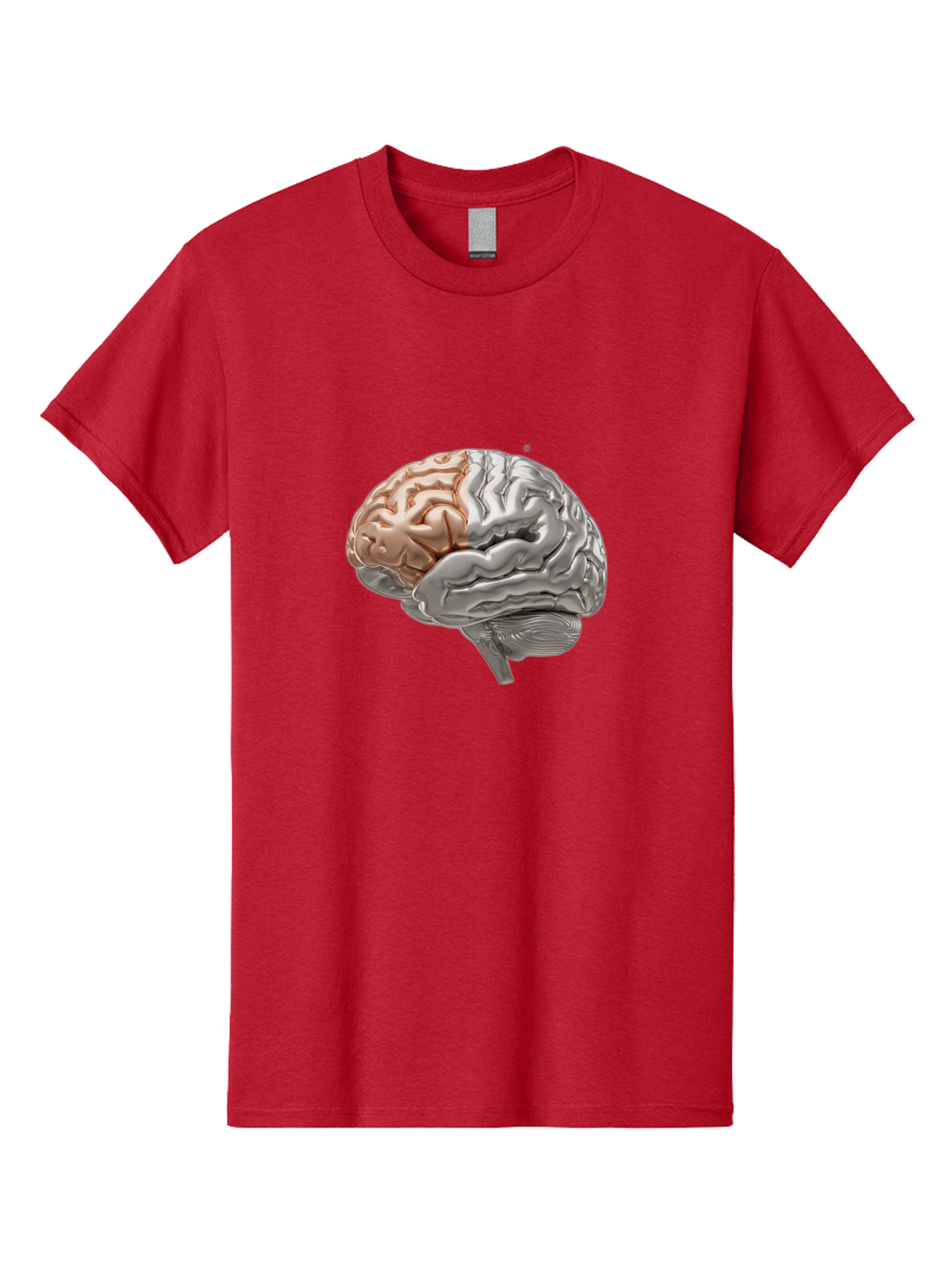 Human-Brain-6 Men'S Graphic Tee, 100% Cotton, Comfortable Casual Summer Wear, Machine Washable, Human Brain, Neuroscience, Cognitive Function, Brain Structure, Anatomy, Medical Illustration, Brain Scan, Neurological Study, Cognitive Psychology Baa844