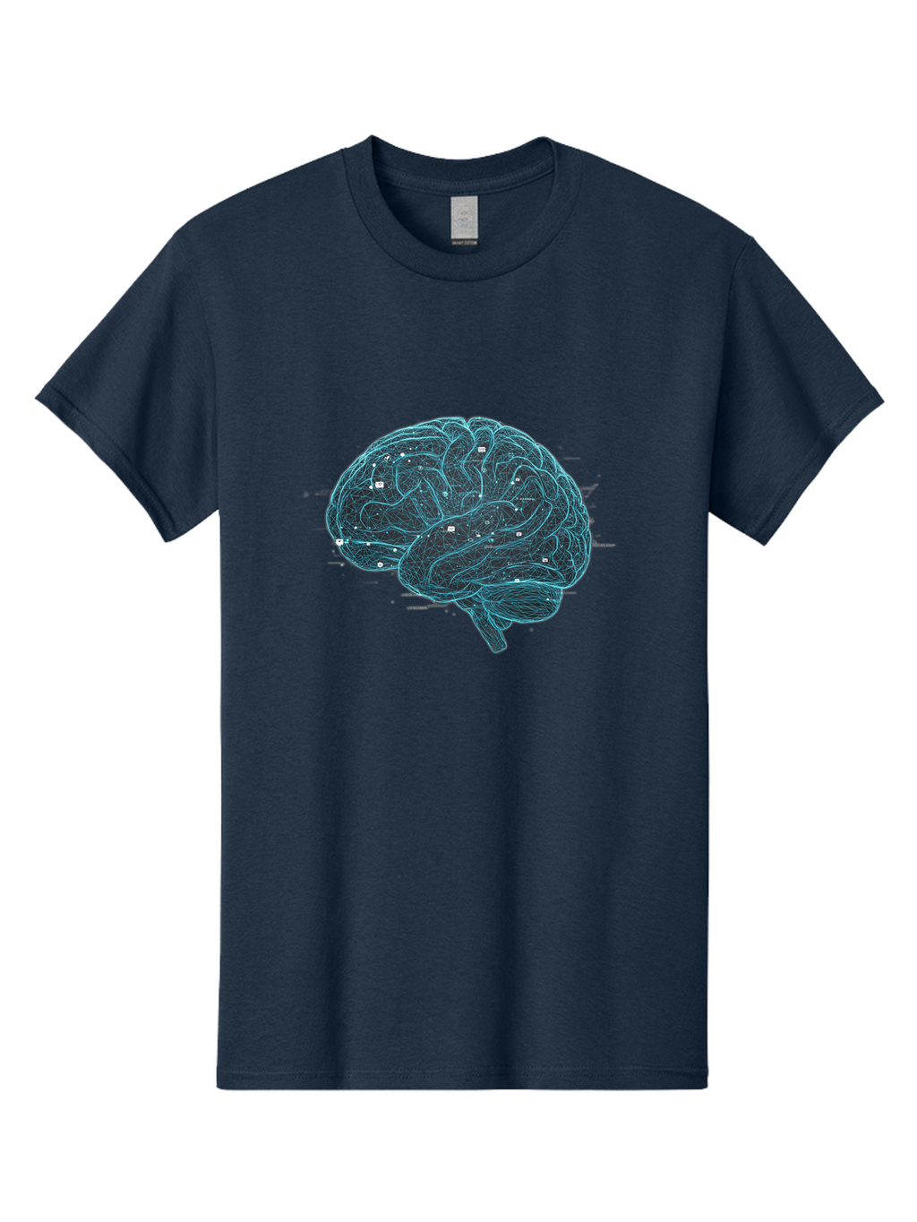 Human-Brain-Circuitry Men'S Graphic Tee, 100% Cotton, Comfortable Casual Summer Wear, Machine Washable, Human Brain, Neural Connections, Circuitry, Brain Function, Neuroscience, Cognitive Thinking, Artificial Intelligence, Futuristic, Baa848