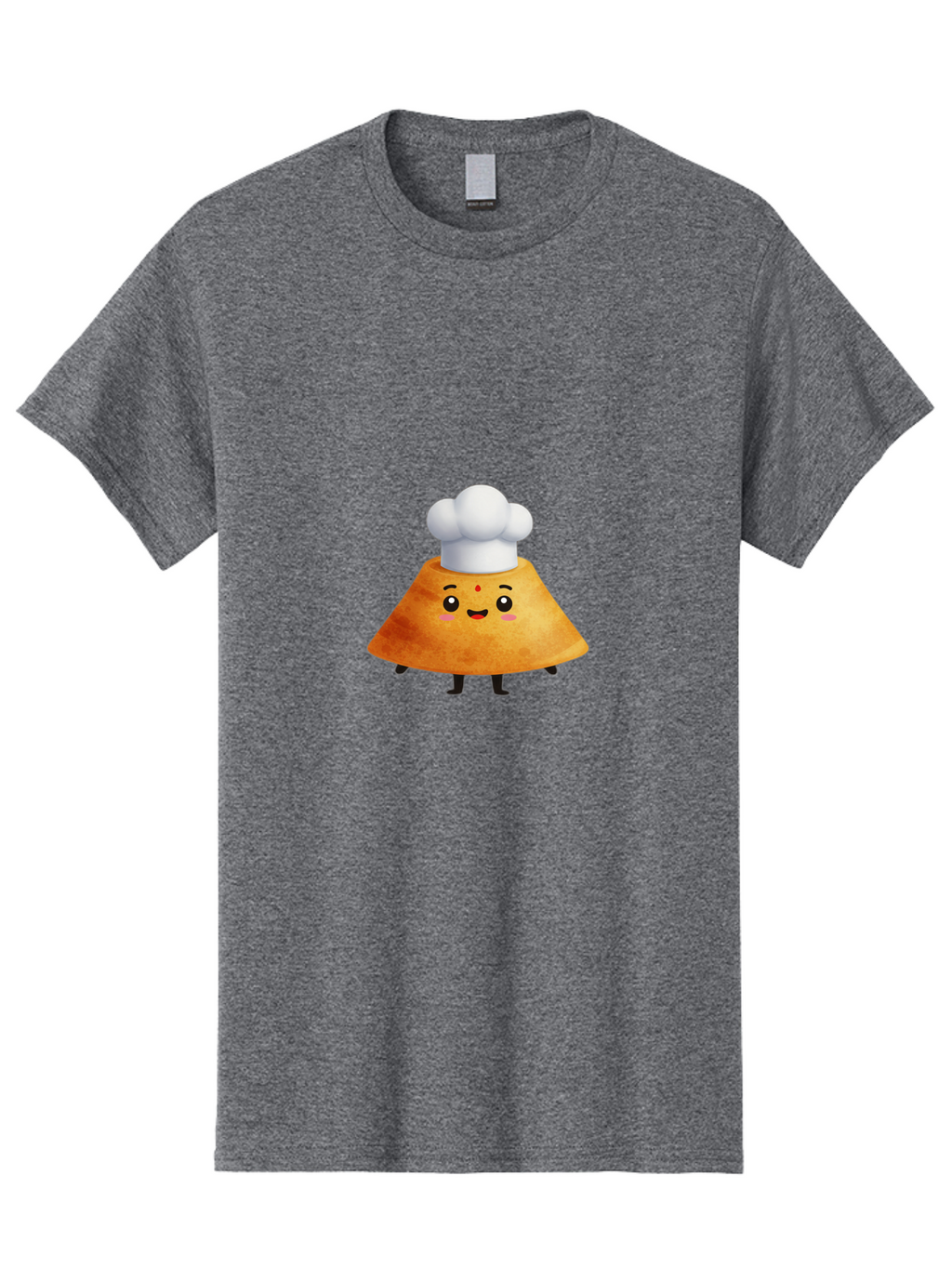 Idli-Character Men'S Graphic Tee, 100% Cotton, Comfortable Casual Summer Wear, Machine Washable, Cartoonish Representation, Sambar Vada Masala, South Indian Cuisine, Cute Character, Chef Hat, Traditional Dish, Vada, South Indian Food Baa880