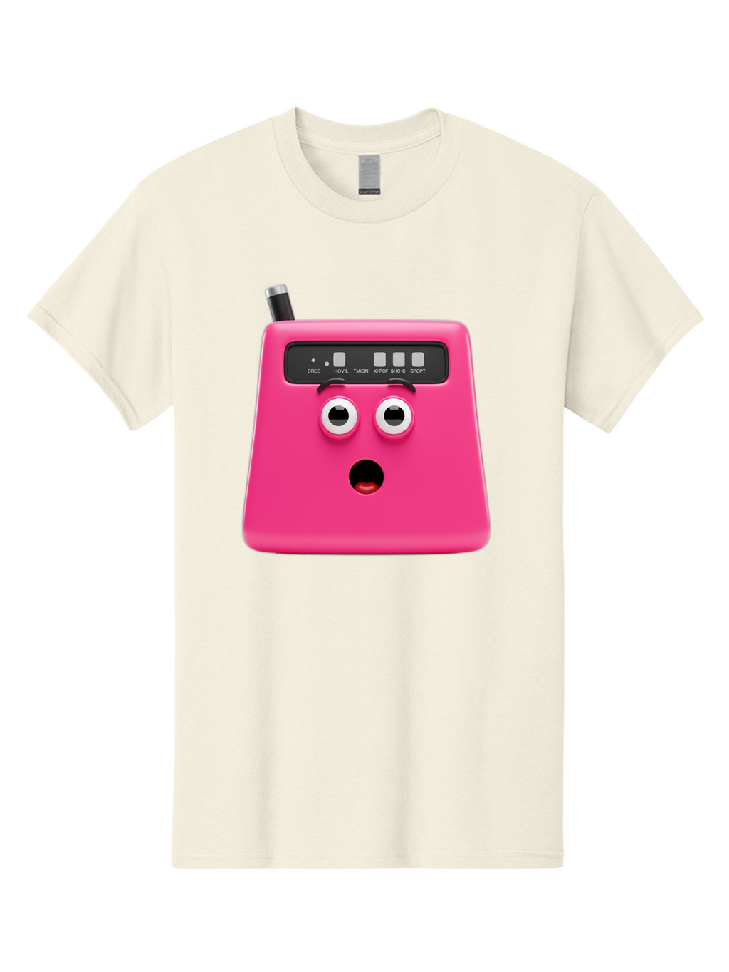 Kandou-Robot Men'S Graphic Tee, 100% Cotton, Comfortable Casual Summer Wear, Machine Washable, Pink Robot, Cute Face, Control Panel, Futuristic, Robotic Eyes, Tech Gadget, Innovative Design, Robotics, Electronic Device, Modern Technology Baa896