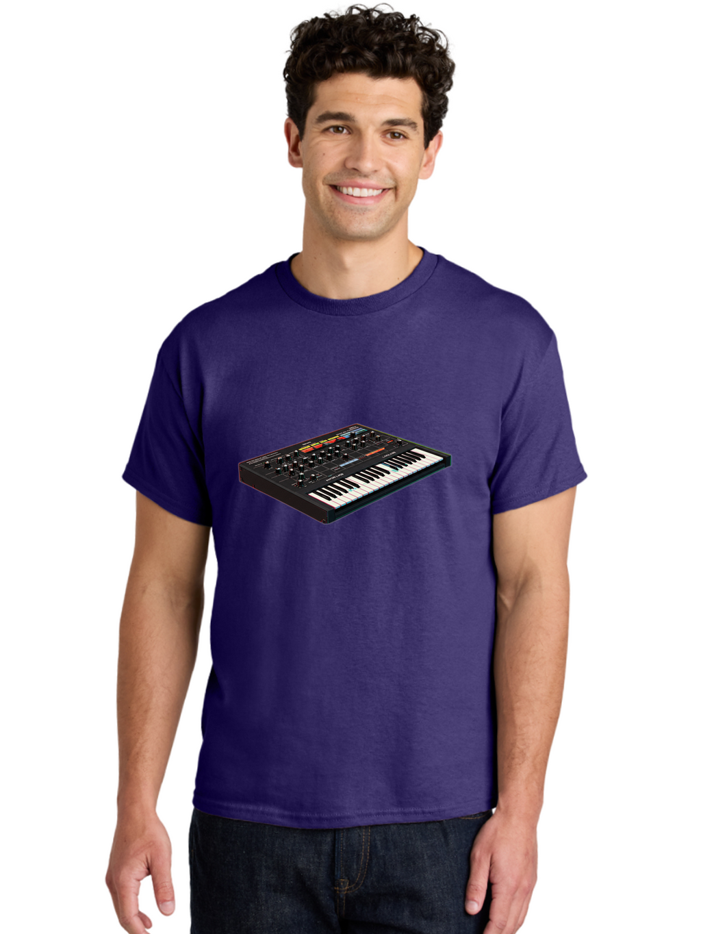Korg-Minilogue-2 Men'S Graphic Tee, 100% Cotton, Comfortable Casual Summer Wear, Machine Washable, Synthesizer Keyboard, Music Production, Sound Design, Analog Synthesizer, Electronic Music, Musical Instrument, Korg Synthesizer, Baa905