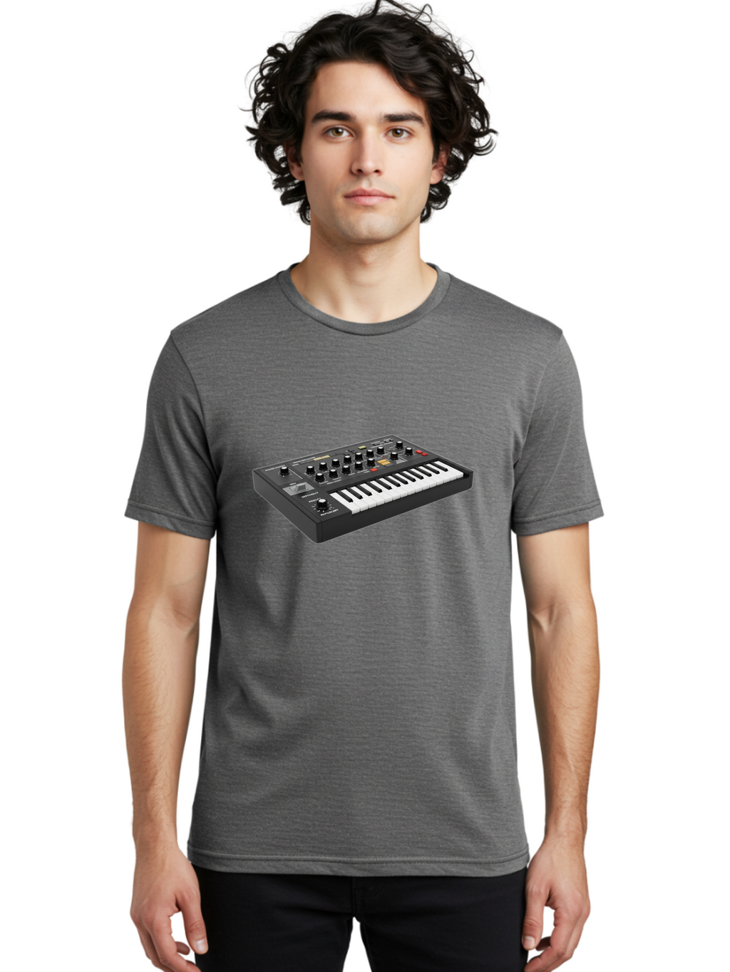 Korg-Minilogue-3 Men'S Graphic Tee, 100% Cotton, Comfortable Casual Summer Wear, Machine Washable, Korg Minilogue Synthesizer, Music Production Equipment, Sound Design Tools, Analog Synthesizer, Electronic Music Gear, Audio Processing Units, Baa906