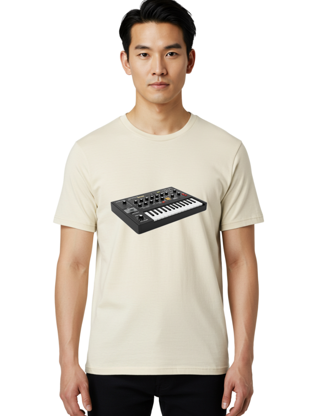 Korg-Minilogue-3 Men'S Graphic Tee, 100% Cotton, Comfortable Casual Summer Wear, Machine Washable, Korg Minilogue Synthesizer, Music Production Equipment, Sound Design Tools, Analog Synthesizer, Electronic Music Gear, Audio Processing Units, Baa906