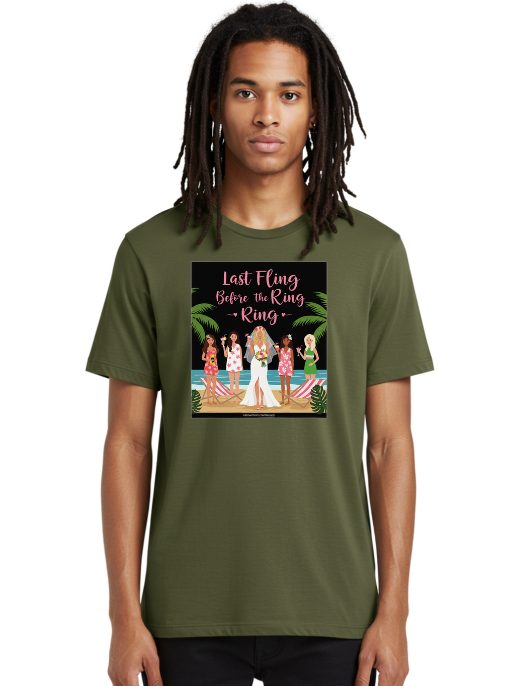 Last-Fling-Before-The-Ring Men'S Graphic Tee, 100% Cotton, Comfortable Casual Summer Wear, Machine Washable, Bride To Be, Bachelorette Party, Beach Vacation, Girls Trip, Tropical Getaway, Celebration, Hen Party, Wedding, Baa912