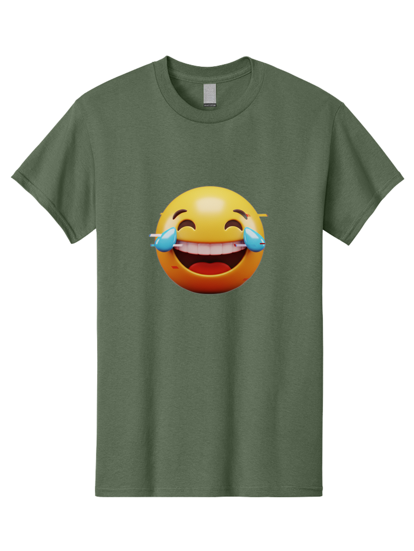 Laughing-Emoji Men'S Graphic Tee, 100% Cotton, Comfortable Casual Summer Wear, Machine Washable, Laughing Face, Happy Emoji, Joyful Expression, Smiling Face, Tears Of Joy, Funny Moment Baa915