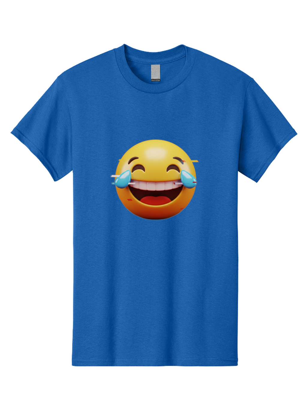 Laughing-Emoji Men'S Graphic Tee, 100% Cotton, Comfortable Casual Summer Wear, Machine Washable, Laughing Face, Happy Emoji, Joyful Expression, Smiling Face, Tears Of Joy, Funny Moment Baa915