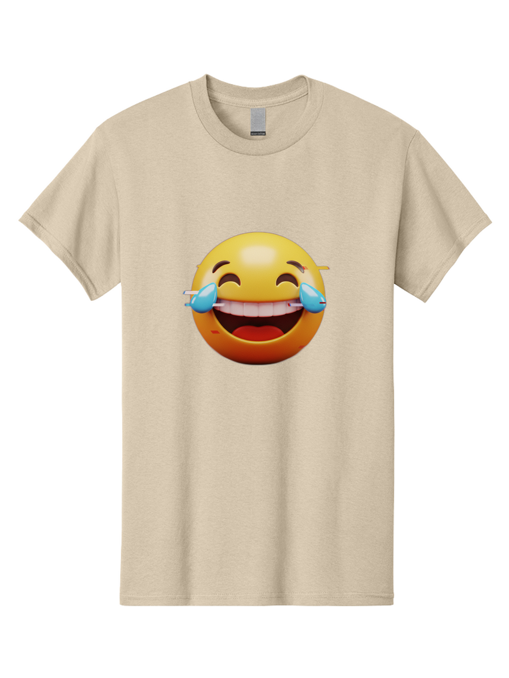 Laughing-Emoji Men'S Graphic Tee, 100% Cotton, Comfortable Casual Summer Wear, Machine Washable, Laughing Face, Happy Emoji, Joyful Expression, Smiling Face, Tears Of Joy, Funny Moment Baa915