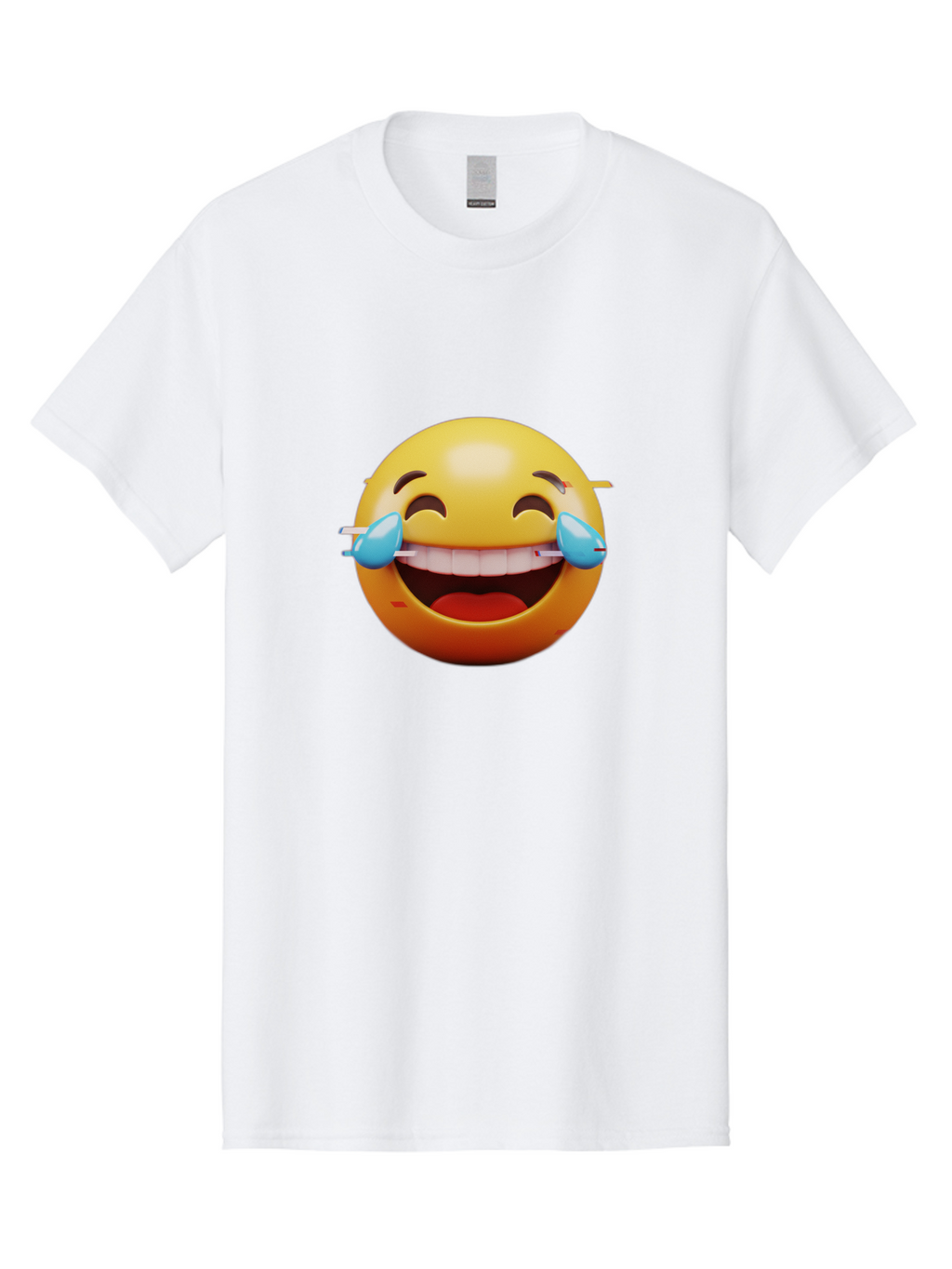 Laughing-Emoji Men'S Graphic Tee, 100% Cotton, Comfortable Casual Summer Wear, Machine Washable, Laughing Face, Happy Emoji, Joyful Expression, Smiling Face, Tears Of Joy, Funny Moment Baa915