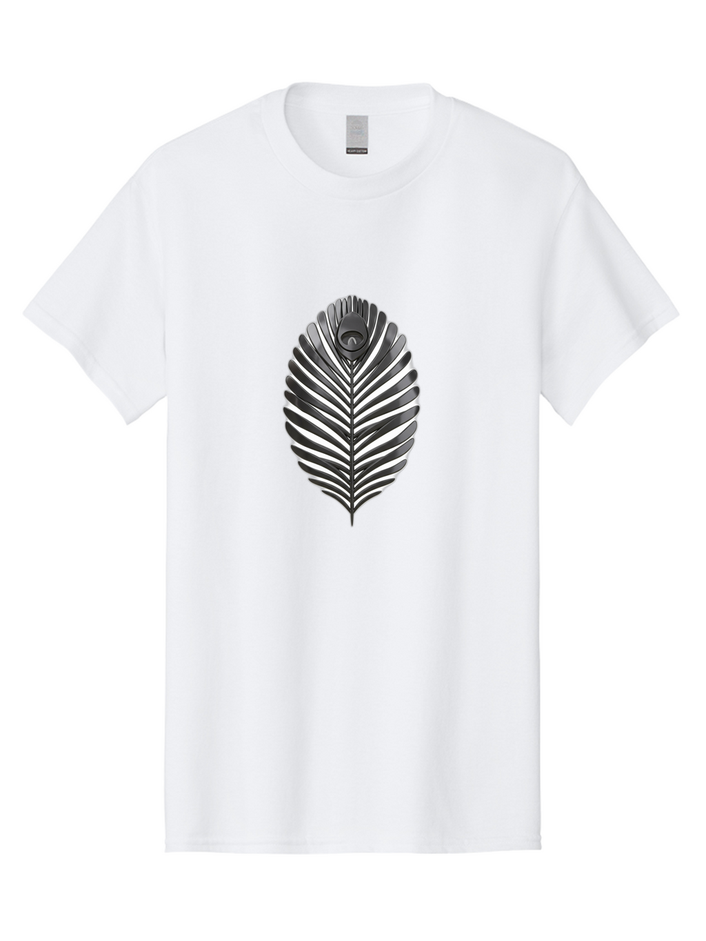 Leaf-Logo Men'S Graphic Tee, 100% Cotton, Comfortable Casual Summer Wear, Machine Washable, Leaf With Wings, Mythical Creature, Fantasy Art, Abstract Design, Nature-Inspired, Surrealism, Organic Shapes, Symbolic Representation Baa918