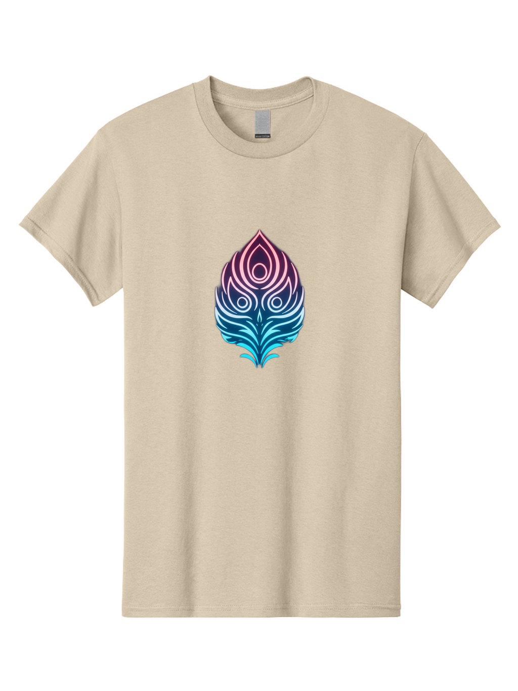 Lotus-Flower Men'S Graphic Tee, 100% Cotton, Comfortable Casual Summer Wear, Machine Washable, Stylized Lotus Leaf, Gradient Colors, Abstract Design, Mystical Symbol, Spiritual Icon, Bohemian Style, Vibrant Colors, Swirling Patterns, Baa930