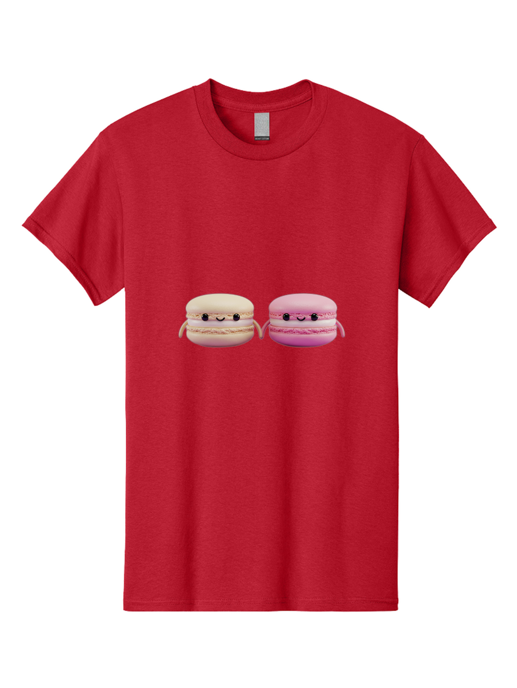 Macarons-5 Men'S Graphic Tee, 100% Cotton, Comfortable Casual Summer Wear, Machine Washable, Cute Macaron Characters, Pastel Colors, Soft Toys, Adorable Faces, Whimsical Design, Sweet Treats, Plush Friends, Kawaii Baa949