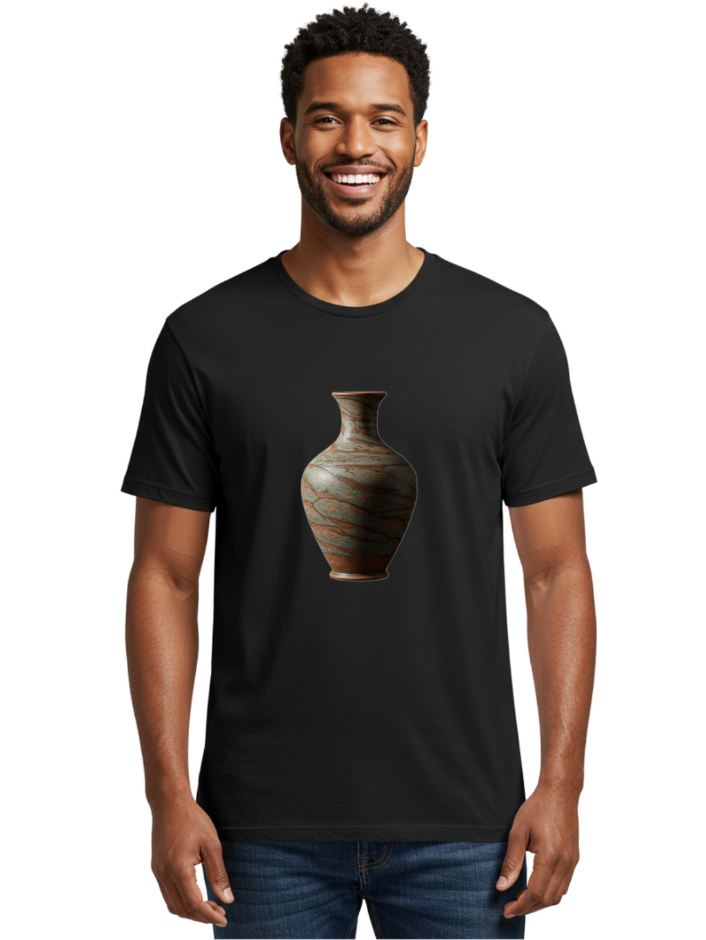 Marbled-Vase Men'S Graphic Tee, 100% Cotton, Comfortable Casual Summer Wear, Machine Washable, Marbled Vase, Decorative Vase, Elegant Design, Sophisticated Interior, Home Decor, Luxury Vase, Modern Art, Unique Pattern, Ornate Vase, Baa968