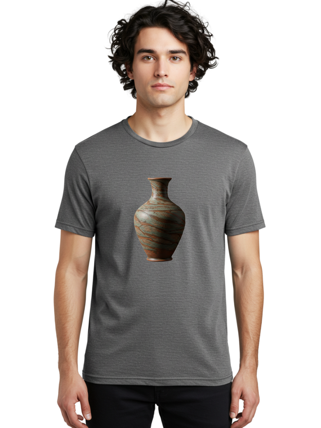 Marbled-Vase Men'S Graphic Tee, 100% Cotton, Comfortable Casual Summer Wear, Machine Washable, Marbled Vase, Decorative Vase, Elegant Design, Sophisticated Interior, Home Decor, Luxury Vase, Modern Art, Unique Pattern, Ornate Vase, Baa968