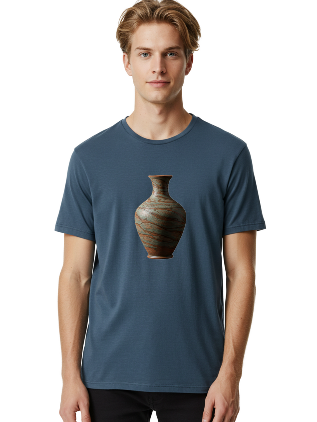 Marbled-Vase Men'S Graphic Tee, 100% Cotton, Comfortable Casual Summer Wear, Machine Washable, Marbled Vase, Decorative Vase, Elegant Design, Sophisticated Interior, Home Decor, Luxury Vase, Modern Art, Unique Pattern, Ornate Vase, Baa968