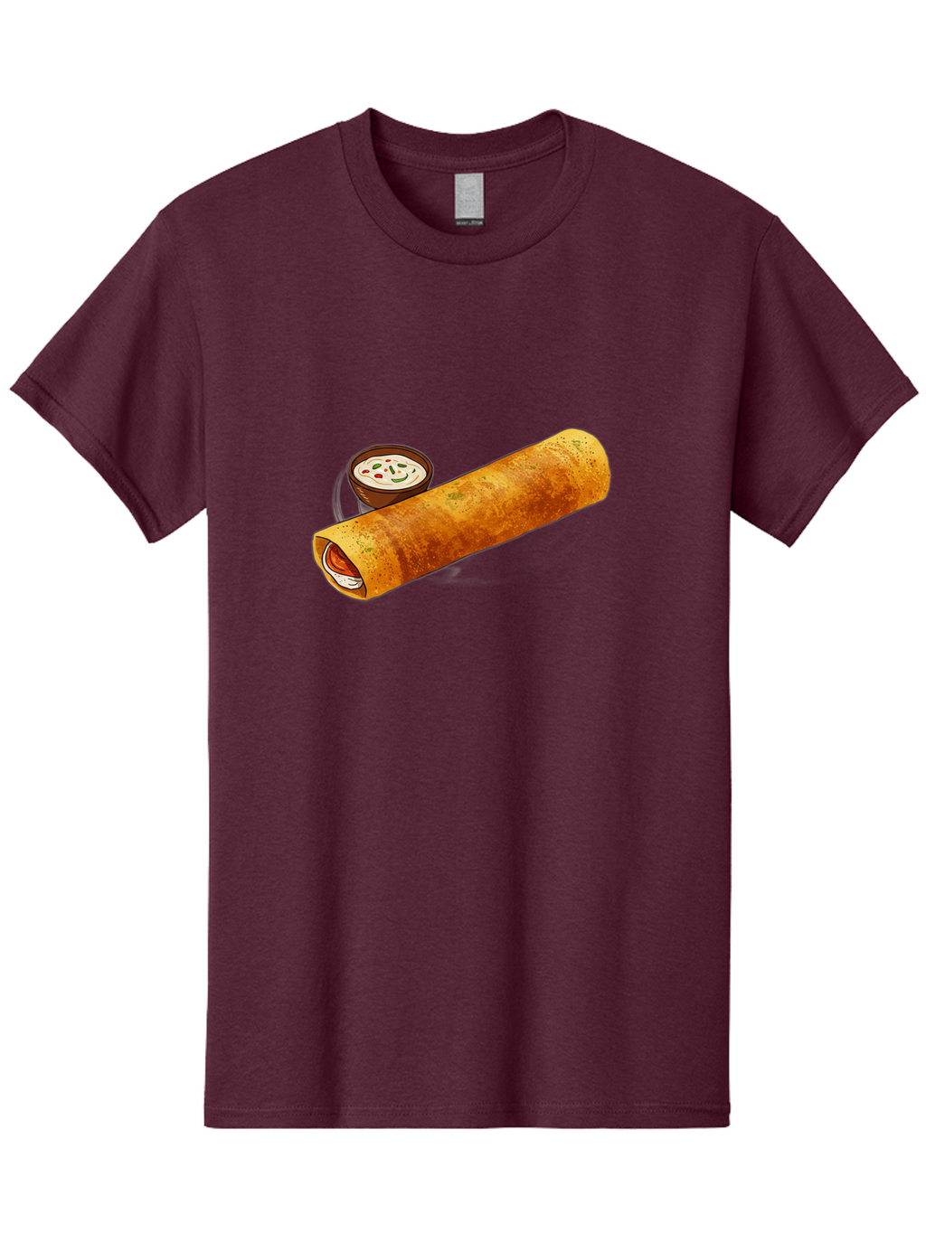 Masala-Dosa-17 Men'S Graphic Tee, 100% Cotton, Comfortable Casual Summer Wear, Machine Washable, South Indian Cuisine, Masala Dosa, Crepe Filled With Spiced Potatoes, Chutney, Traditional Breakfast, Indian Food, Dosa Recipe, Spicy Filling, Baa978