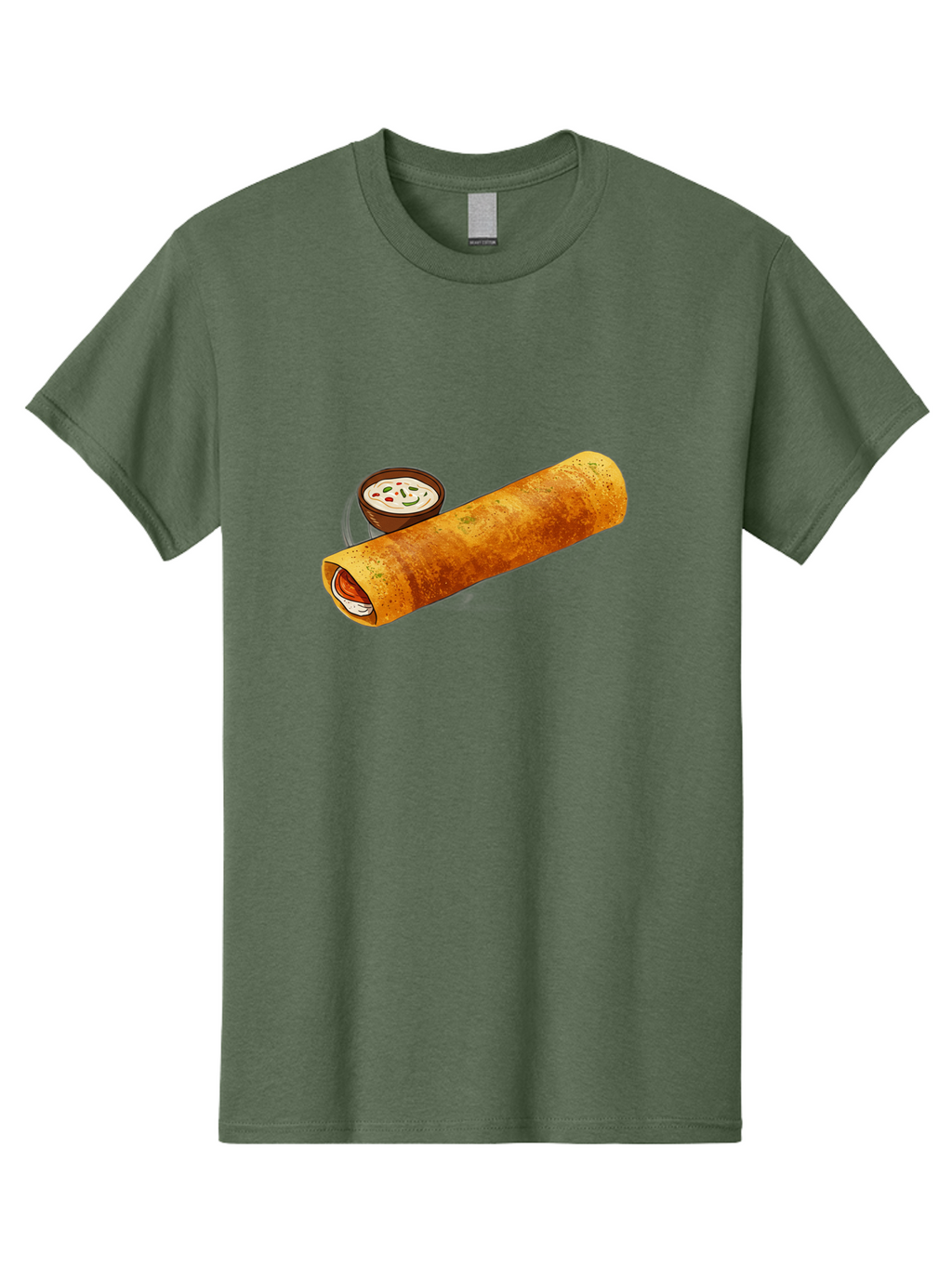Masala-Dosa-17 Men'S Graphic Tee, 100% Cotton, Comfortable Casual Summer Wear, Machine Washable, South Indian Cuisine, Masala Dosa, Crepe Filled With Spiced Potatoes, Chutney, Traditional Breakfast, Indian Food, Dosa Recipe, Spicy Filling, Baa978