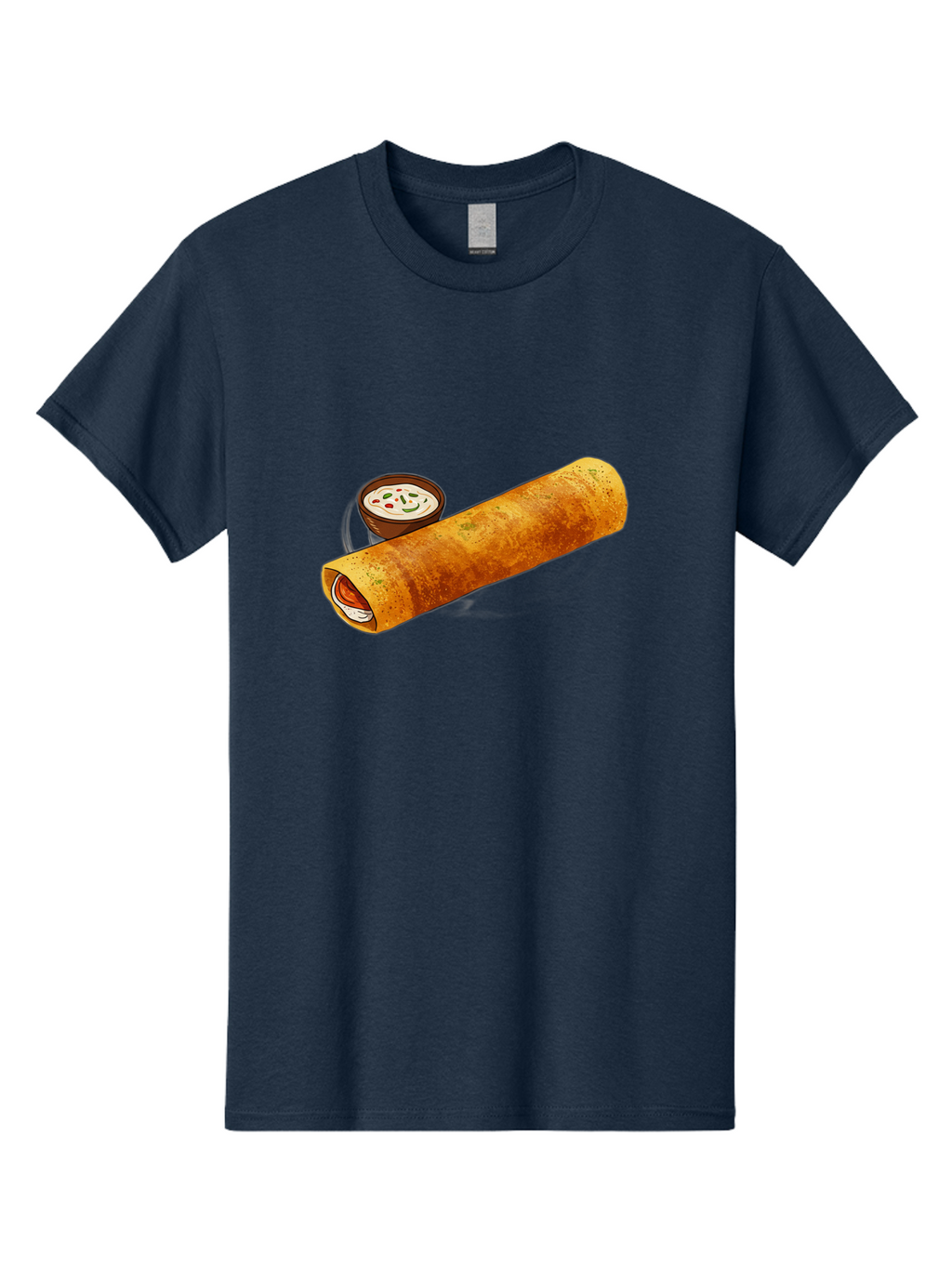 Masala-Dosa-17 Men'S Graphic Tee, 100% Cotton, Comfortable Casual Summer Wear, Machine Washable, South Indian Cuisine, Masala Dosa, Crepe Filled With Spiced Potatoes, Chutney, Traditional Breakfast, Indian Food, Dosa Recipe, Spicy Filling, Baa978