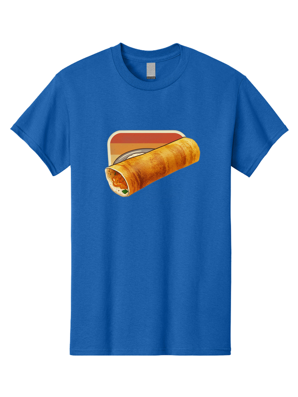Masala-Dosa-18 Men'S Graphic Tee, 100% Cotton, Comfortable Casual Summer Wear, Machine Washable, South Indian Cuisine, Dosa Recipe, Indian Street Food, Rolled Dosa, Savory Crepe, Spicy Filling, Traditional Breakfast Baa979