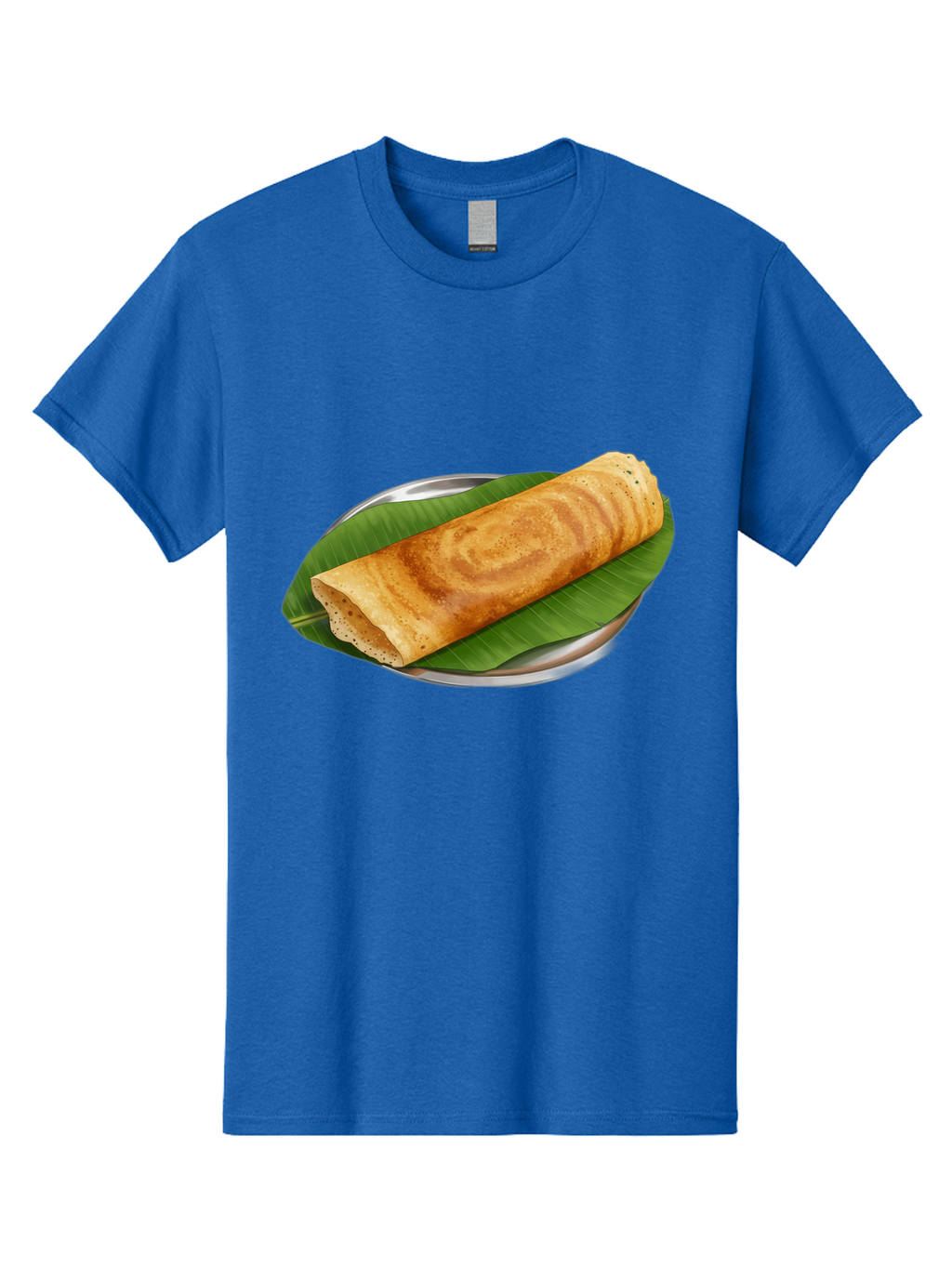 Masala-Dosa-2 Men'S Graphic Tee, 100% Cotton, Comfortable Casual Summer Wear, Machine Washable, South Indian Cuisine, Traditional Food, Dosa Recipe, Banana Leaf, Indian Breakfast, Fermented Rice, Crispy Crepe, Vegetarian Dish, Authentic Flavor Baa980