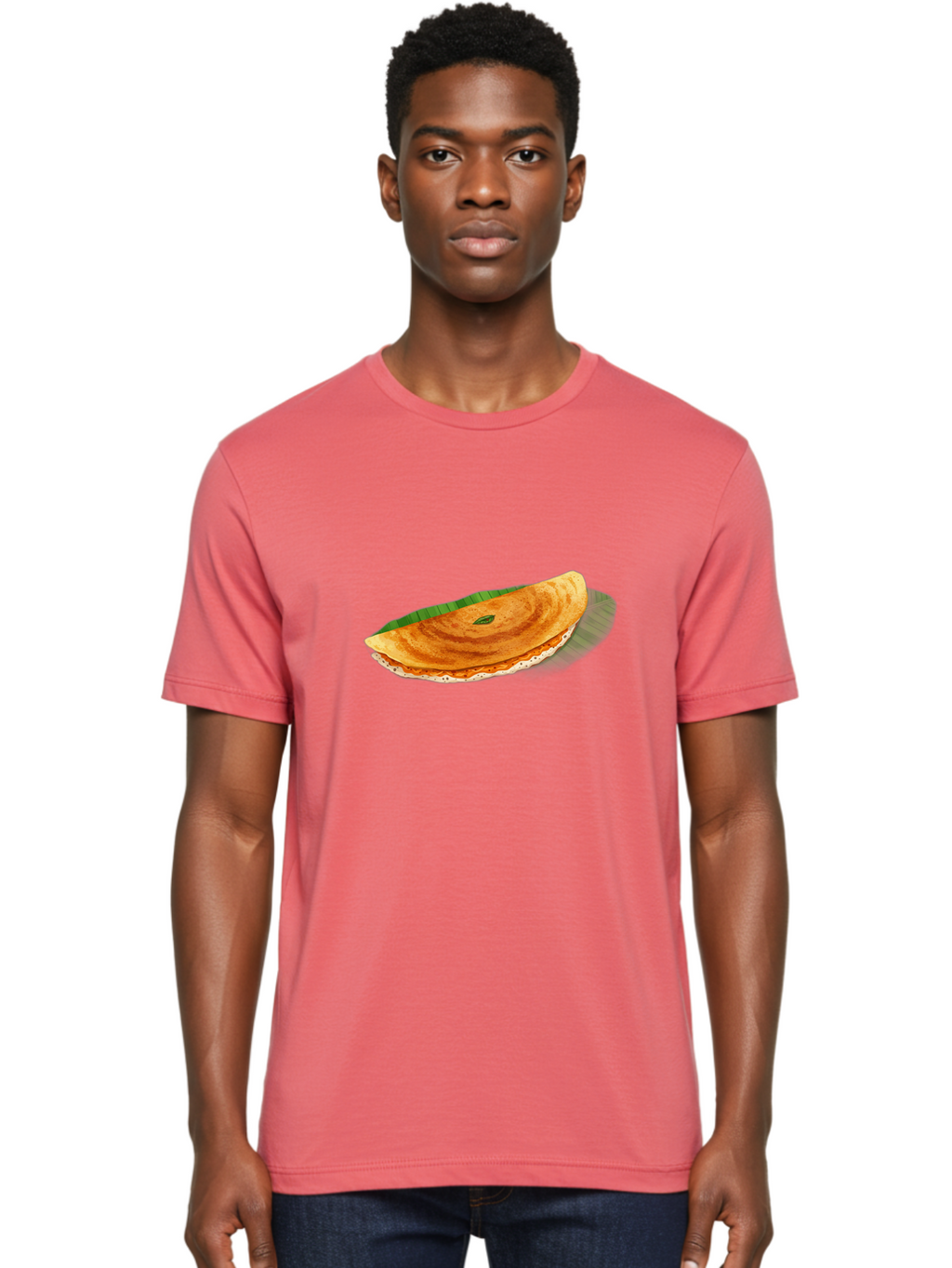 Masala-Dosa-3 Men'S Graphic Tee, 100% Cotton, Comfortable Casual Summer Wear, Machine Washable, South Indian Cuisine, Traditional Breakfast, Masala Dosa, Crispy Crepe, Savory Filling, Spicy Potato, Fermented Rice, Lentil Batter, Baa981