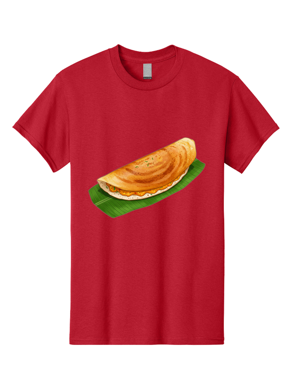 Masala-Dosa-5 Men'S Graphic Tee, 100% Cotton, Comfortable Casual Summer Wear, Machine Washable, Indian Cuisine, South Indian Food, Dosa Recipe, Masala Dosa, Savory Crepe, Fermented Rice, Savory Filling, Spicy Potato, Breakfast Dish, Baa983