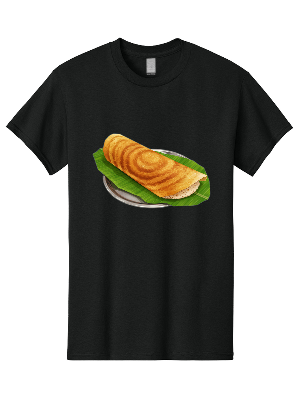Masala-Dosa-6 Men'S Graphic Tee, 100% Cotton, Comfortable Casual Summer Wear, Machine Washable, South Indian Cuisine, Traditional Breakfast, Dosa Recipe, Masala Dosa, Indian Food, Fermented Crepe, Savory Dish, Authentic Indian, Crispy Dosa, Baa984