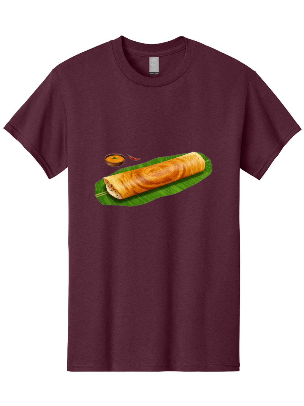 Masala-Dosa-7 Men'S Graphic Tee, 100% Cotton, Comfortable Casual Summer Wear, Machine Washable, South Indian Cuisine, Crispy Dosa, Masala Filling, Spiced Potatoes, Chutney, Traditional Food, Indian Breakfast, Dosa Recipe, Vegetarian Dish Baa985