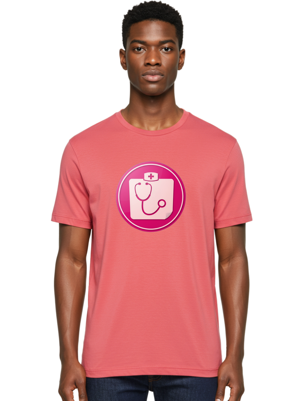 Medical-File Men'S Graphic Tee, 100% Cotton, Comfortable Casual Summer Wear, Machine Washable, Medical Symbol, Health Care Icon, Medical Cross, Doctor'S Emblem, Stethoscope Illustration, Medical Logo, Healthcare Symbol Baa994