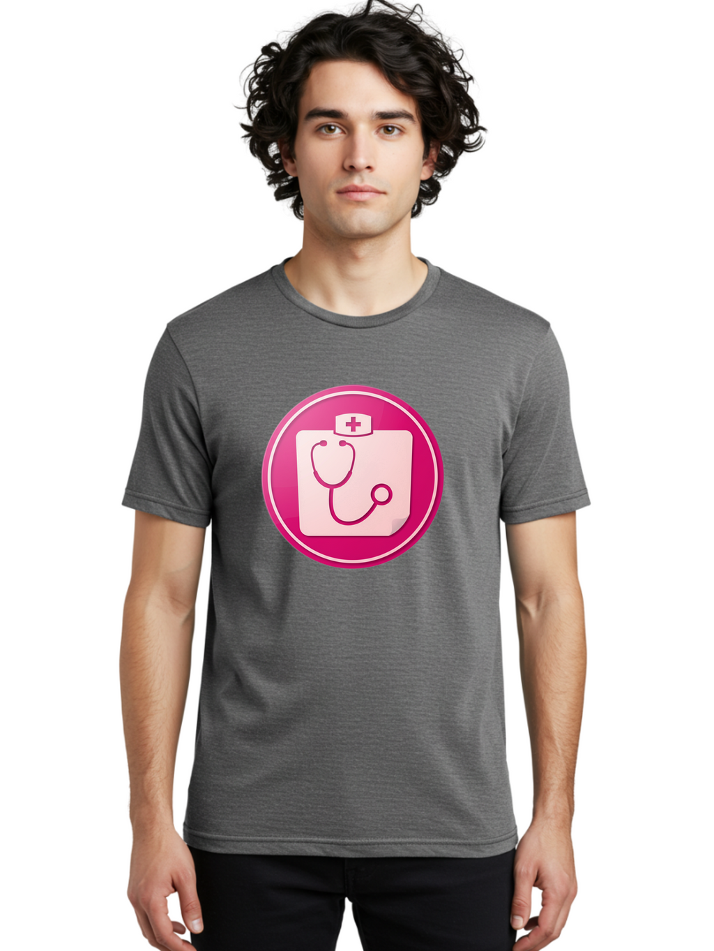 Medical-File Men'S Graphic Tee, 100% Cotton, Comfortable Casual Summer Wear, Machine Washable, Medical Symbol, Health Care Icon, Medical Cross, Doctor'S Emblem, Stethoscope Illustration, Medical Logo, Healthcare Symbol Baa994