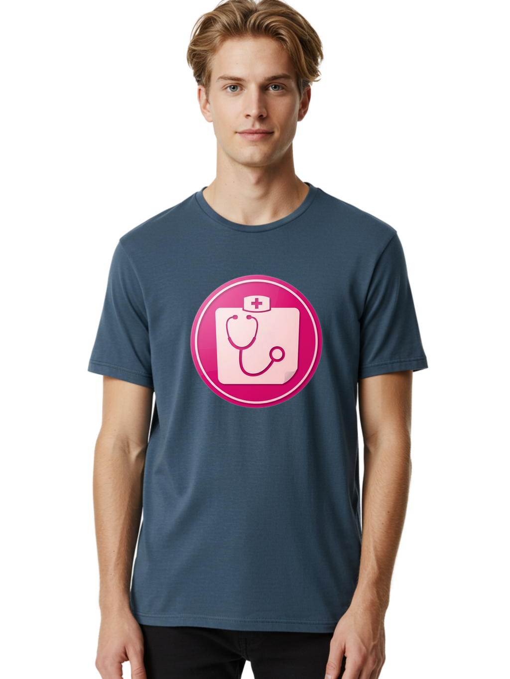 Medical-File Men'S Graphic Tee, 100% Cotton, Comfortable Casual Summer Wear, Machine Washable, Medical Symbol, Health Care Icon, Medical Cross, Doctor'S Emblem, Stethoscope Illustration, Medical Logo, Healthcare Symbol Baa994