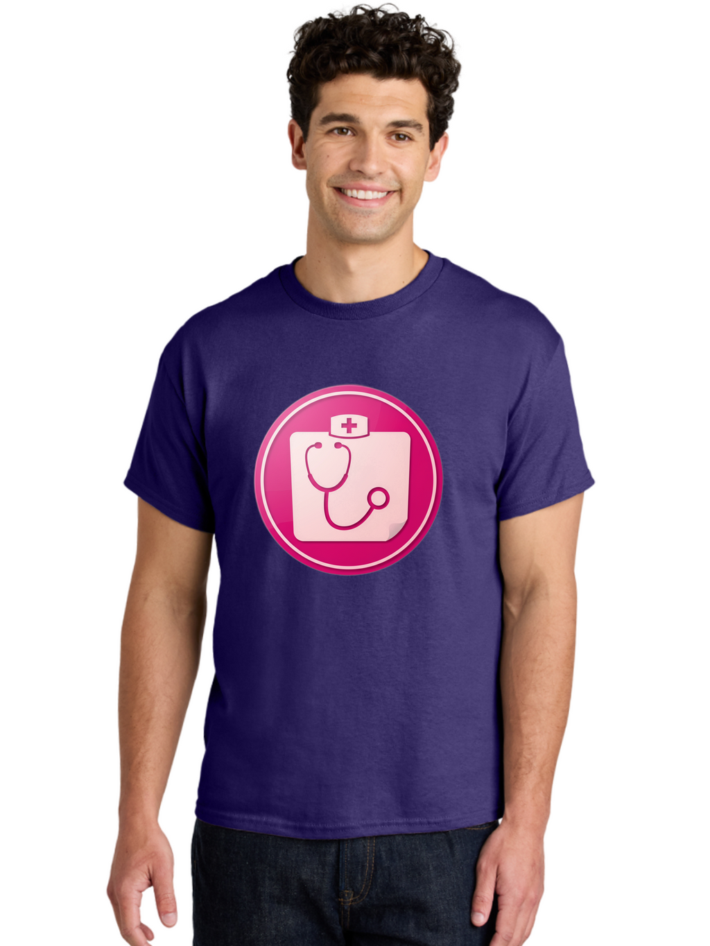 Medical-File Men'S Graphic Tee, 100% Cotton, Comfortable Casual Summer Wear, Machine Washable, Medical Symbol, Health Care Icon, Medical Cross, Doctor'S Emblem, Stethoscope Illustration, Medical Logo, Healthcare Symbol Baa994