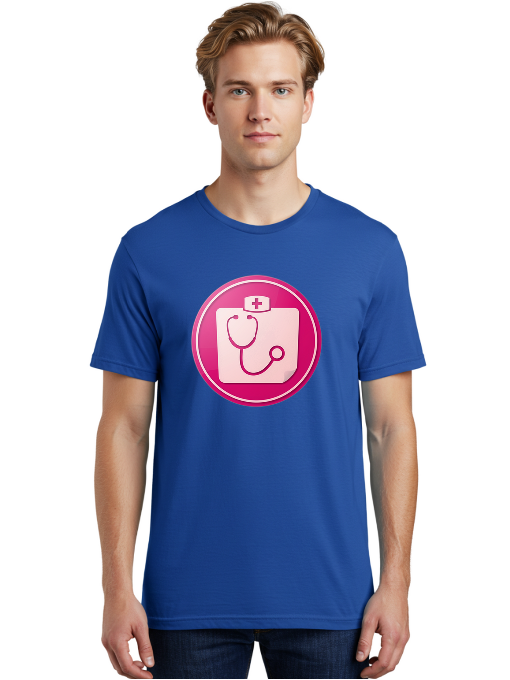 Medical-File Men'S Graphic Tee, 100% Cotton, Comfortable Casual Summer Wear, Machine Washable, Medical Symbol, Health Care Icon, Medical Cross, Doctor'S Emblem, Stethoscope Illustration, Medical Logo, Healthcare Symbol Baa994