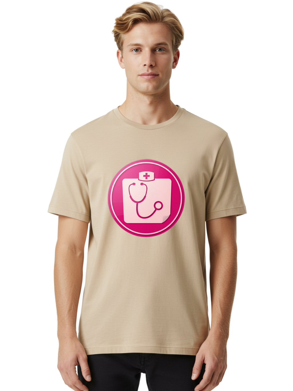 Medical-File Men'S Graphic Tee, 100% Cotton, Comfortable Casual Summer Wear, Machine Washable, Medical Symbol, Health Care Icon, Medical Cross, Doctor'S Emblem, Stethoscope Illustration, Medical Logo, Healthcare Symbol Baa994